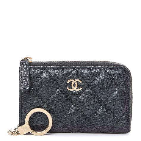 chanel key holder wallet|chanel zipped key holder.